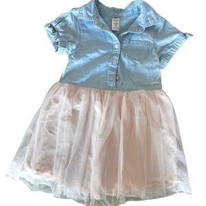 Oshkosh Light Blue and Soft Pink Kids Dress